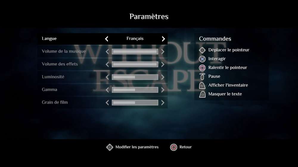 param&egrave;tres