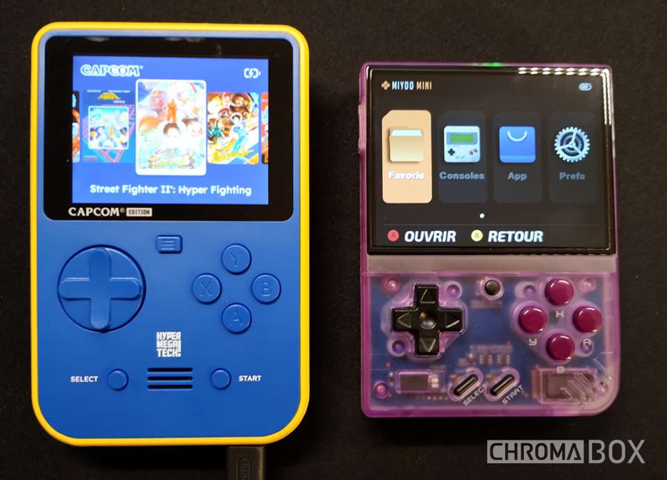 Comparatif &eacute;cran Super Pocket et Miyoo Mini