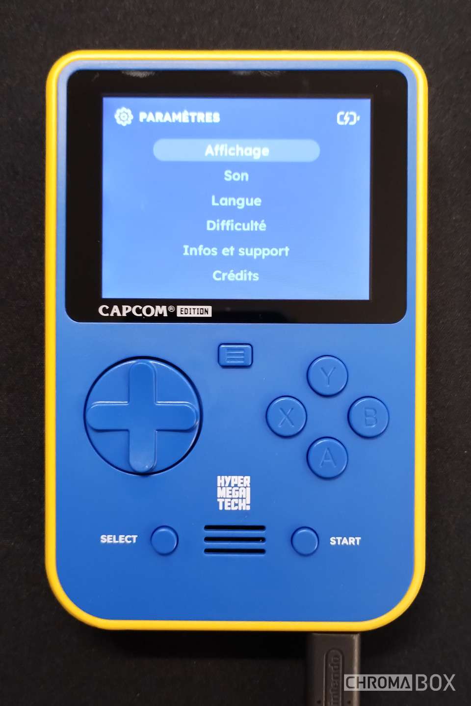 Param&egrave;tres Evercade Super Pocket