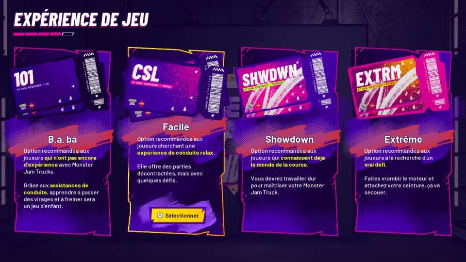 choix de difficult&eacute;