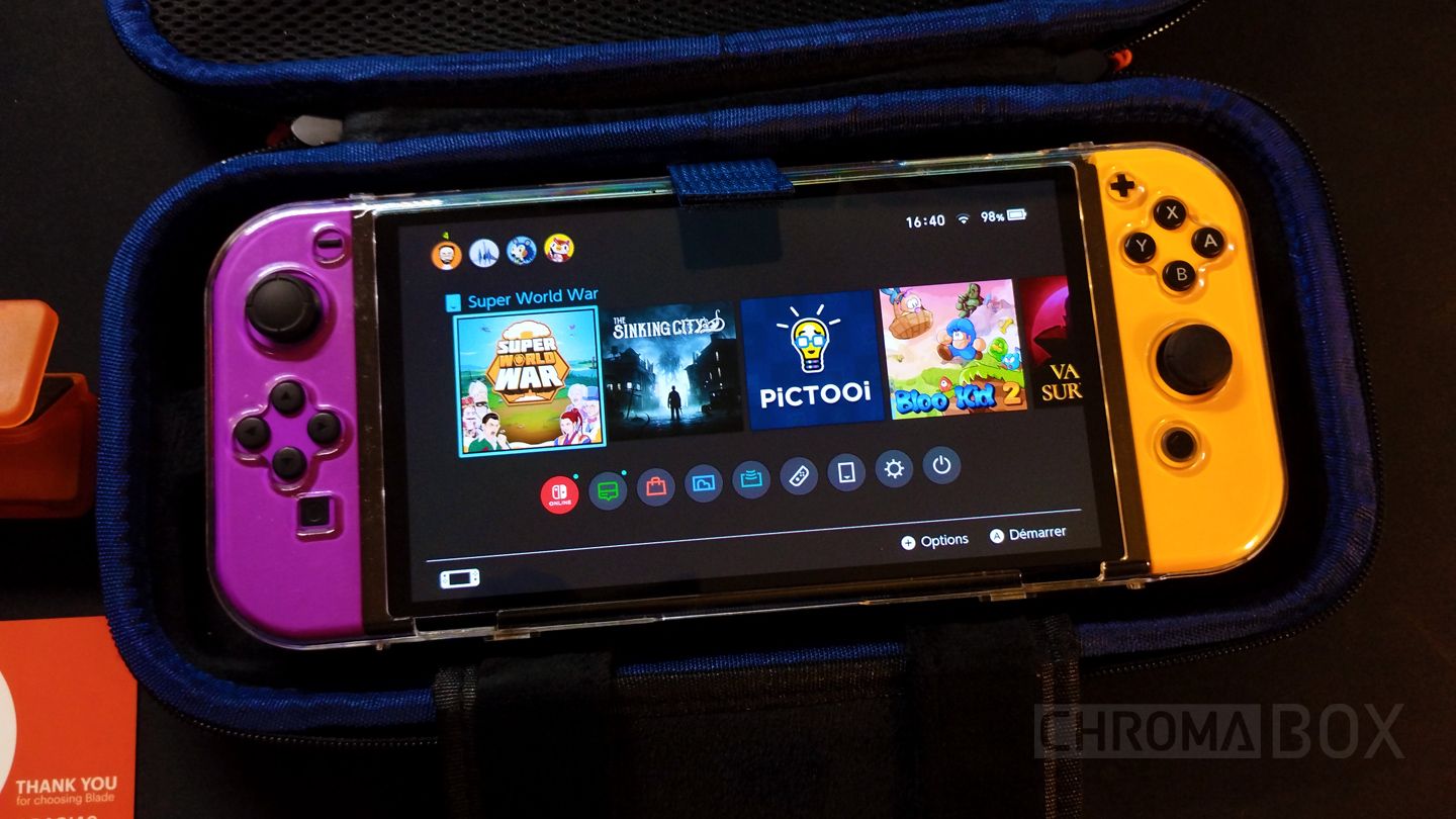 Switch oled avec coque crystal