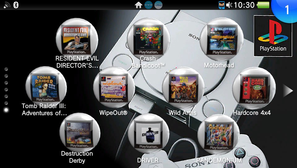 Jeux PS One sur PS Vita