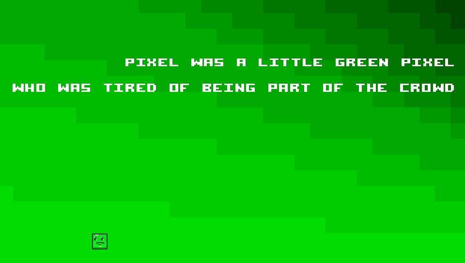 Un joli pixel vert