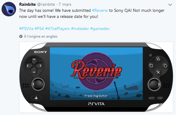Twitter post from Rainbite